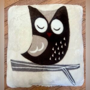 Cozy Owl Decorative Throw Pillow - Neutral Tones Soft 13x13